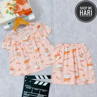 Bộ tole lửng cài nút đính 2 nơ