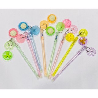 Bút tag bánh bao BT28 bút cute bút dễ thương hoa quả quả bơ kèm lông vũ