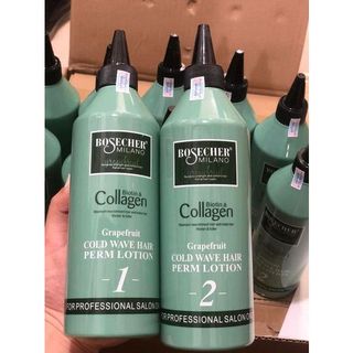 Uốn nguội, uốn lạnh GEL không mùi Bosecher Collagen, nhiều dưỡng chính hãng chai 500ML