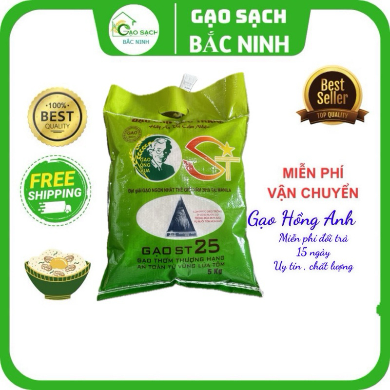 Gạo st25 túi 5kg dẻo cơm đậm vị