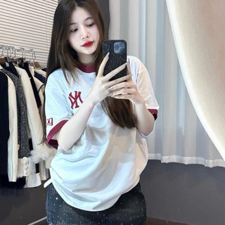 Áo Phông NY Nam Nữ - Chất Cotton Thoáng Mát - Thêu Chữ Trước Ngực - Dáng Aó Rộng Trẻ Chung