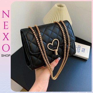Túi xách nữ sang chảnh phong cách thời trang Hàn Quốc Nexo Shop dây xích ngăn chứa tiện lợi thể hiện cá tính