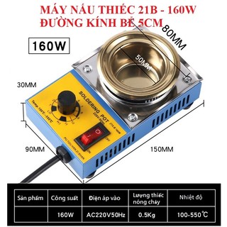 Bể nấu thiếc 160w công suất cao, bể nhúng thiếc hàn nồi nấu chì hàn máy nhúng thiếc các loại, máy nấu thiếc