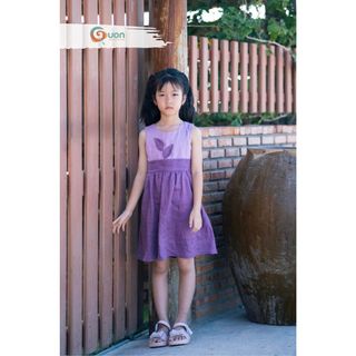 Váy bé gái, váy hè bé gái GUON chất liệu linen mềm mịn cho bé từ 9kg đến 26kg