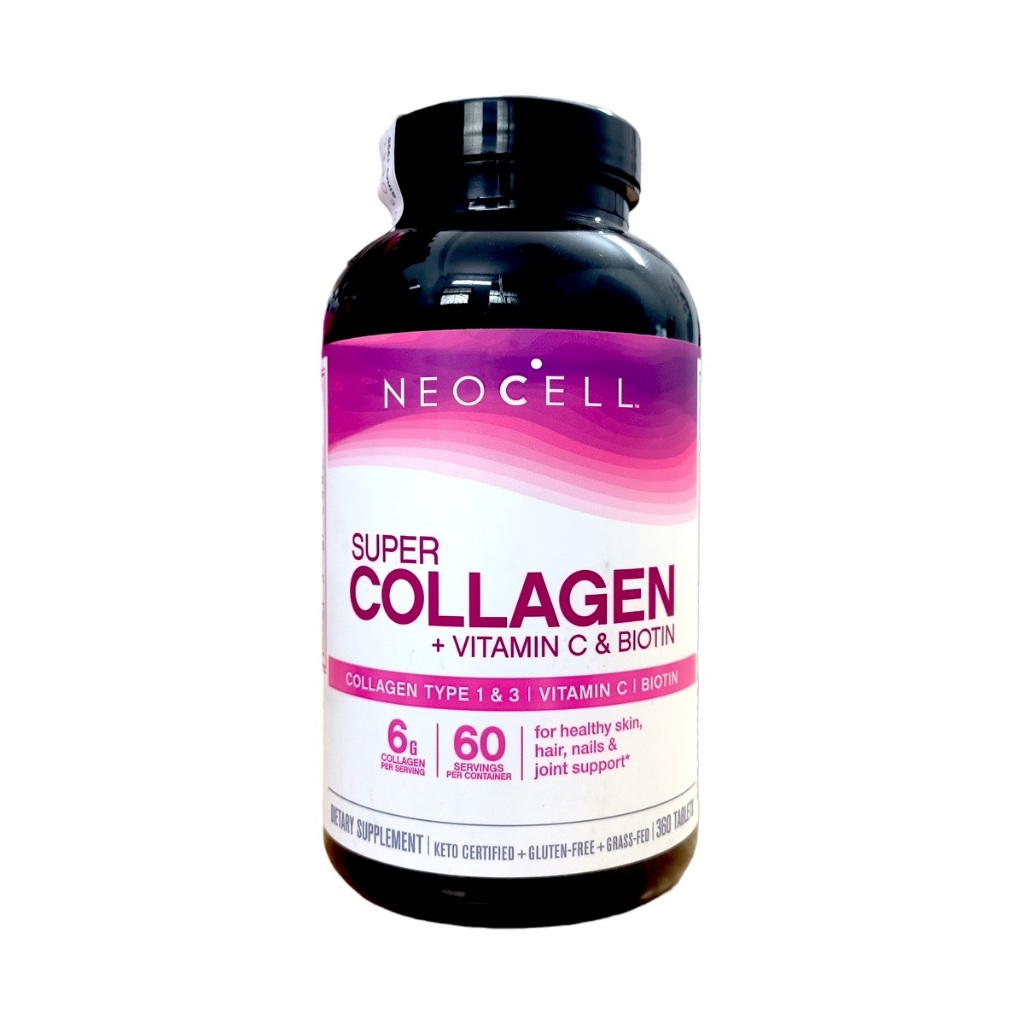 Collagen dạng viên neocell super collagen vitamin c biotin 360 Healthy Care viên dưỡng da, tóc, móng chắc khỏe quatangme