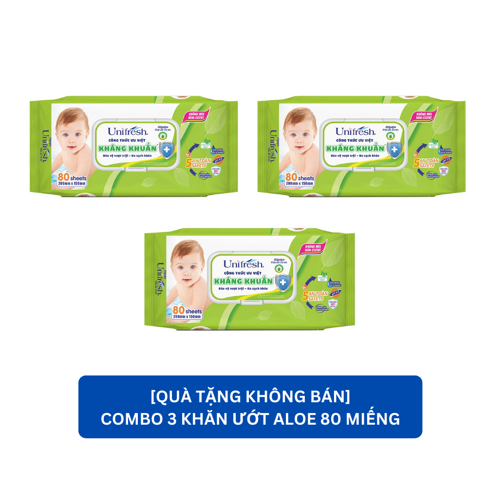 [QUÀ TẶNG KHÔNG BÁN] COMBO 3 KHĂN ƯỚT