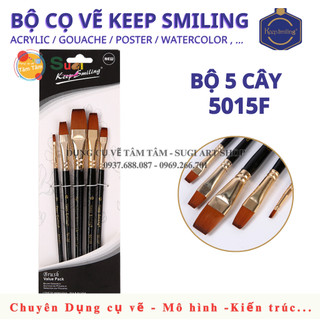 [ TÂM TÂM ] Bộ cọ đầu bằng Keep Smiling 5 cây mã 5015F