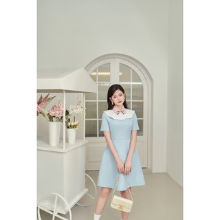 Armous- Đầm xanh phối nơ hồng xinh xắn Kathy