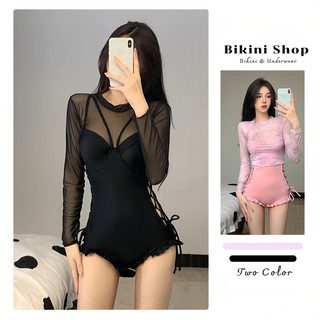 Bikini 1 mảnh dài tay kèm áo ngoài kín đáo, bikini liền thân tôn dáng mặc được 3 kiểu