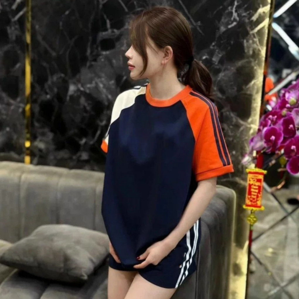 Set đồ nữ mặc nhà rẻ đẹp mùa hè thể thao bộ đùi nữ quần áo nữ 3 SIZE 45-75KG bigsize chất thun cotton ghép ráp lăng trơn | BigBuy360 - bigbuy360.vn