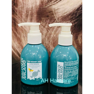 Xả khô dưỡng tóc Salon di milano Teo Honey Milk 150ml tạo kiểu tóc xoăn, giữ nếp tóc uốn xù mì, hippie, sóng lơi, xoăn