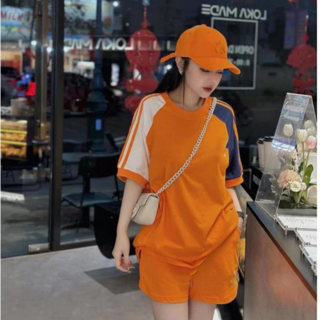 Set đồ nữ mặc nhà rẻ đẹp mùa hè thể thao bộ đùi nữ quần áo nữ 3 SIZE 45-75KG bigsize chất thun cotton ghép ráp lăng trơn | BigBuy360 - bigbuy360.vn