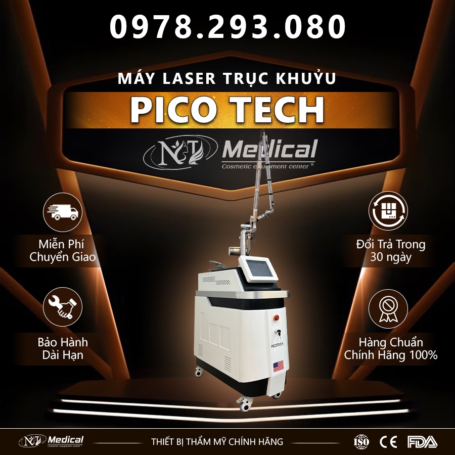 Laser Pico Tech - Máy Laser Xóa Xăm - Nám - Tàn Nhang | Máy Trục Khuỷu Chính Hãng