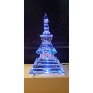 tháp xá lợi pha lê 25cm