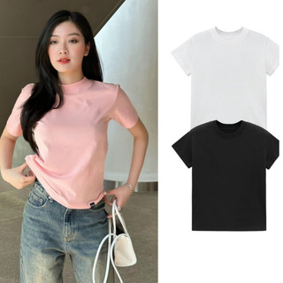 Áo babytee trơn cổ tròn, áo thun basic dễ phối đồ egentlehanoi