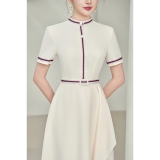 Armous- Đầm dài chiết eo phối xếp ly Iris