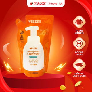 Nước Rửa Bình Sữa Wesser Dạng Gói 500ml Hàn Quốc Hàng Chính Hãng Tạo Bọt Nhẹ Lành Tính An Toàn Cho Trẻ - Bibomart