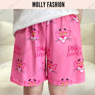 Quần đùi hoạt hình PINK PANTHER ❤️ Quần short lửng cartoon unisex chất thun mịn mát đồ nhóm đi biển Molly Fashion