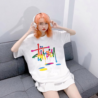 Áo thun Unisex tay lỡ form rộng, áo phông nam nữ Freesize 45-70kg  vải Cotton cao cấp tay lửng OB1009