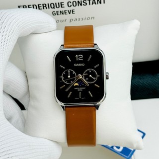 Đồng hồ nam dây da casio quartz moonphase mtp-m305l-1a
