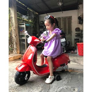 Xe máy điện trẻ em -xe máy điện vespa Q618 cho bé