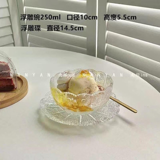 set bát kèm đĩa thuỷ tinh