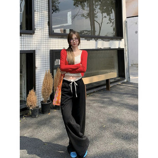𝐂𝐇𝐄𝐑𝐑𝐘: ✿ áo 2 dây trắng hoa nhí đỏ mix quần xuông cạp chun ✿