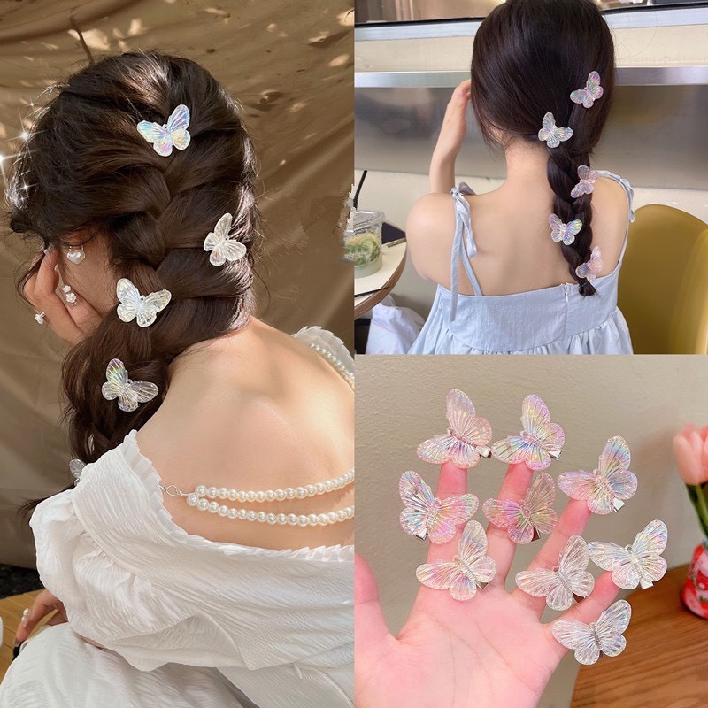 COMBO 5 Kẹp Tóc Hình Bướm Màu Thời Trang
