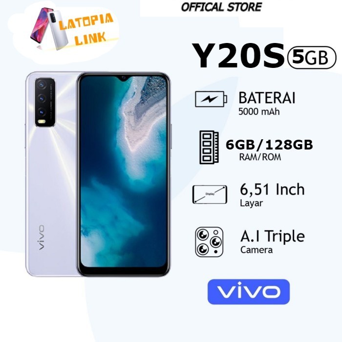 Điện thoại thông minh VIVO Y20s | RAM 6GB + ROM 128GB | Máy ảnh trí tuệ nhân tạo 13MP | BigBuy360 - bigbuy360.vn