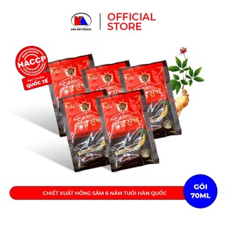 Nước Hồng Sâm Hàn Quốc 6 năm tuổi Elnutri, tăng đề kháng, bồi bổ và phục hồi sức khoẻ, 5 gói 70ml
