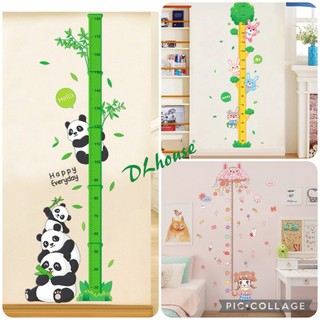 (Nhiều mẫu) Decal dán tường 3D thước đo chiều cao cho bé