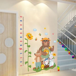 [ Nhiều mẫu] Decal DIY dán tường 3D thước đo baby