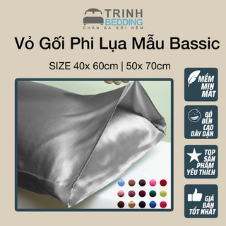 Áo GỐI Phi Lụa Trơn Basic Cao Cấp Trinh Bedding