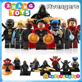 Đồ chơi Xếp hình gồm Proxima Midnight - Obadiah - Nick Fury - Dr Strange - Iron Man - Hawkeye Minifigures Xinh X0215