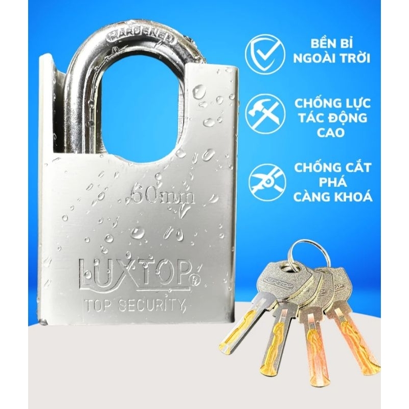 (GIÁ HỦY DIỆT) Ổ khoá chống cắt LUXTOP 60mm