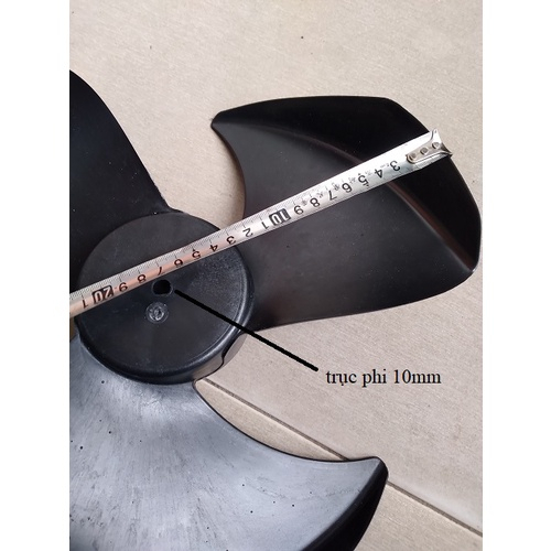 Cánh quạt máy điều hòa hơi nước trục 10mm x 350mm 3 lá quay ngược