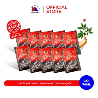 Nước Hồng Sâm Hàn Quốc 6 năm tuổi Elnutri, tăng đề kháng, bồi bổ và phục hồi sức khoẻ, 10 gói 70ml