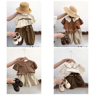 ÁO KIỂU VÀ QUẦN NGỐ PHONG CÁCH HÀN QUỐC CHO BÉ GÁI