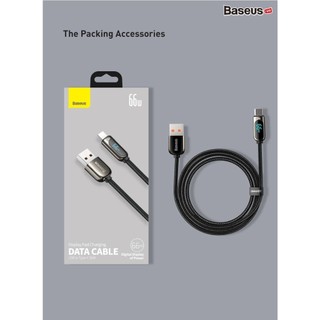 Cáp Sạc Nhanh Baseus Display Fast Charging Data Cable USB to Type-C 66W