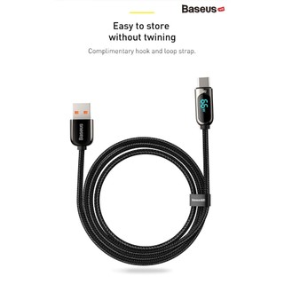 Cáp Sạc Nhanh Baseus Display Fast Charging Data Cable USB to Type-C 66W