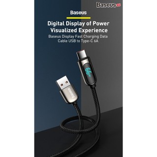 Cáp Sạc Nhanh Baseus Display Fast Charging Data Cable USB to Type-C 66W