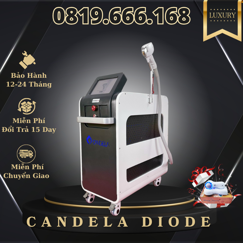 Máy Triệt Lông Diode Laser Candela | Triệt Lông Lạnh, Triệt Lông Diode Laser 808 Dùng Trong SPA