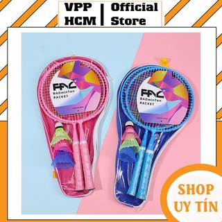 Bộ vợt cầu lông trẻ em gồm 2 cây vợt , vợt cầu lông cho bé có tay cầm bọc xốp êm ái