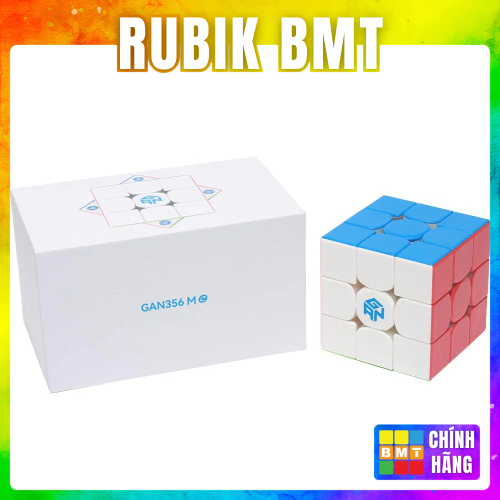Rubik Gan 356 ME Stickerless, Rubik 3x3x3 Hãng Gan Cao Cấp 2023 Có Nam Châm - RUBIK BMT