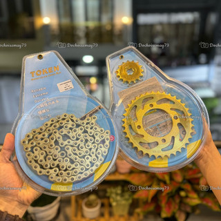 Nhông sên dĩa vàng gắn Sirius - Jupiter sên 10li cao cấp