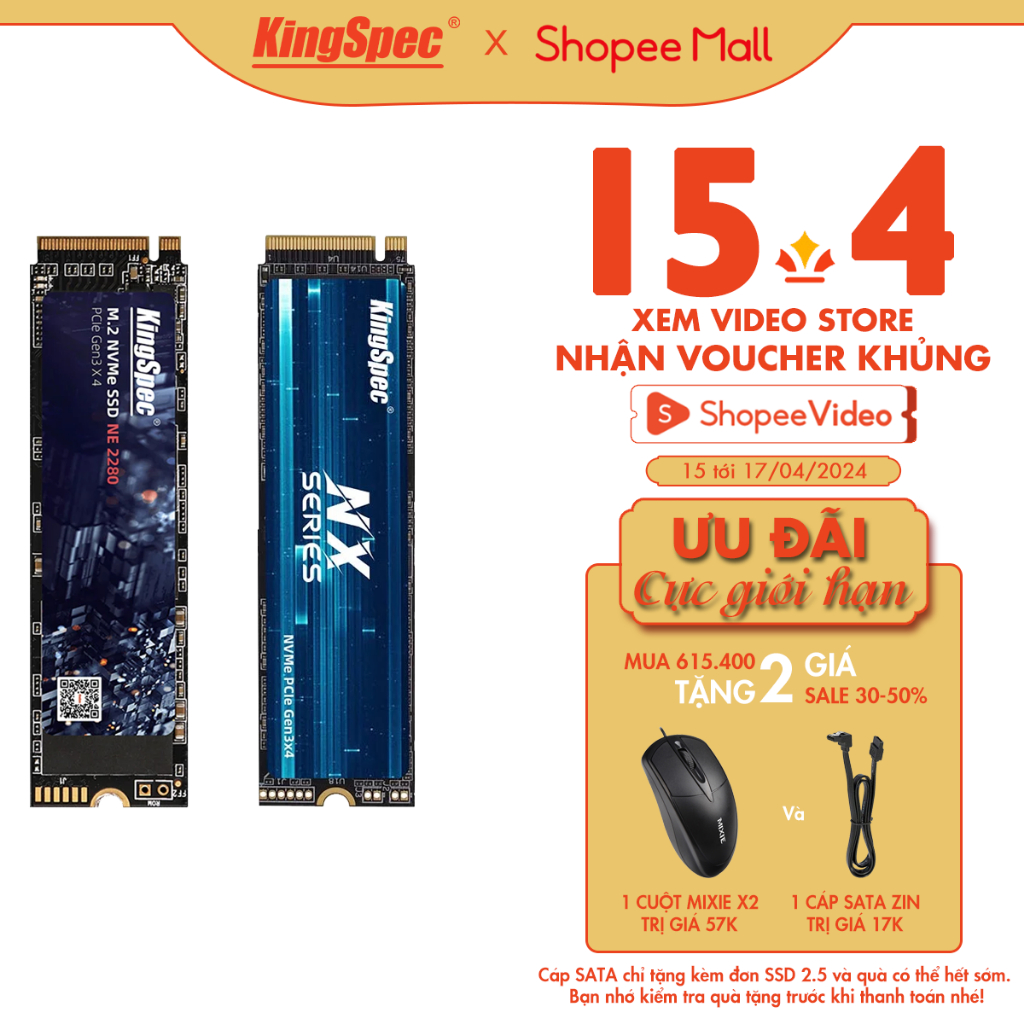 Ổ cứng SSD KingSpec M2 NVMe / SATA | NE , NX , NT - Hàng Chính Hãng