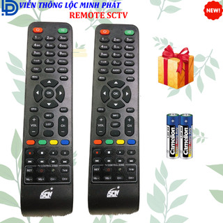 Remote điều khiển truyền hình cáp sctv mẫu 1 - remote sctv tặng kèm pin