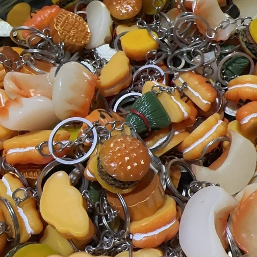 Móc khoá đồ ăn mô hình phiên bản mini