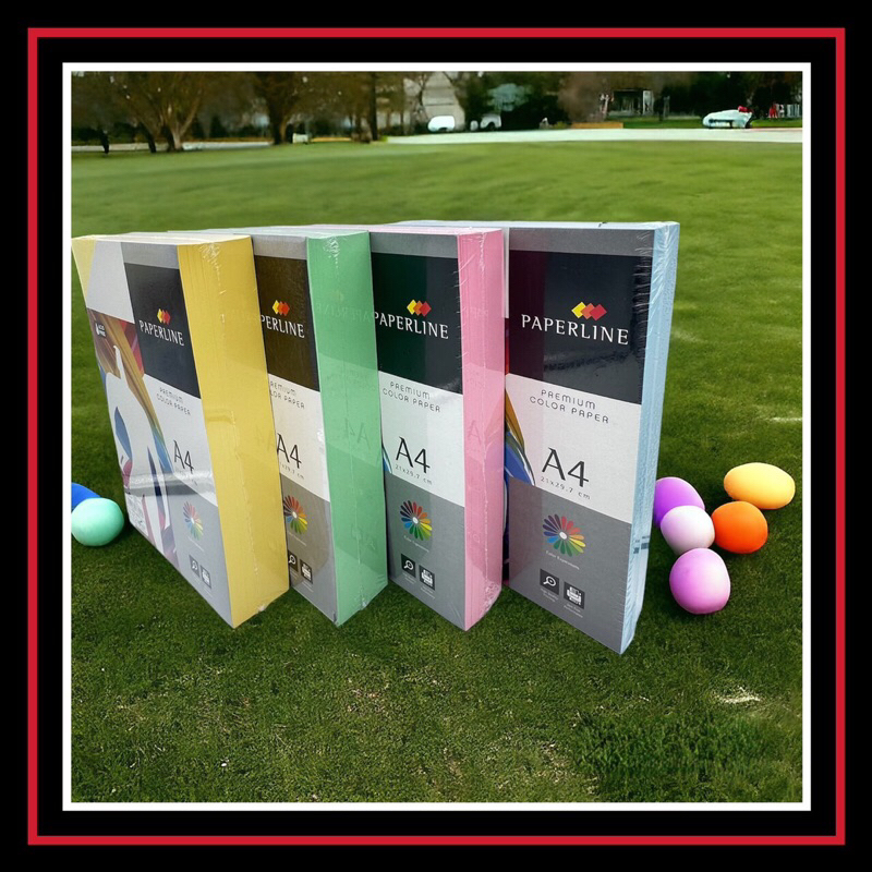 GIẤY IN MÀU A4 PAPERLINE, GIẤY PHOTO MÀU, ĐL80 GRAM 500 TỜ - VPP QUỐC HUY.