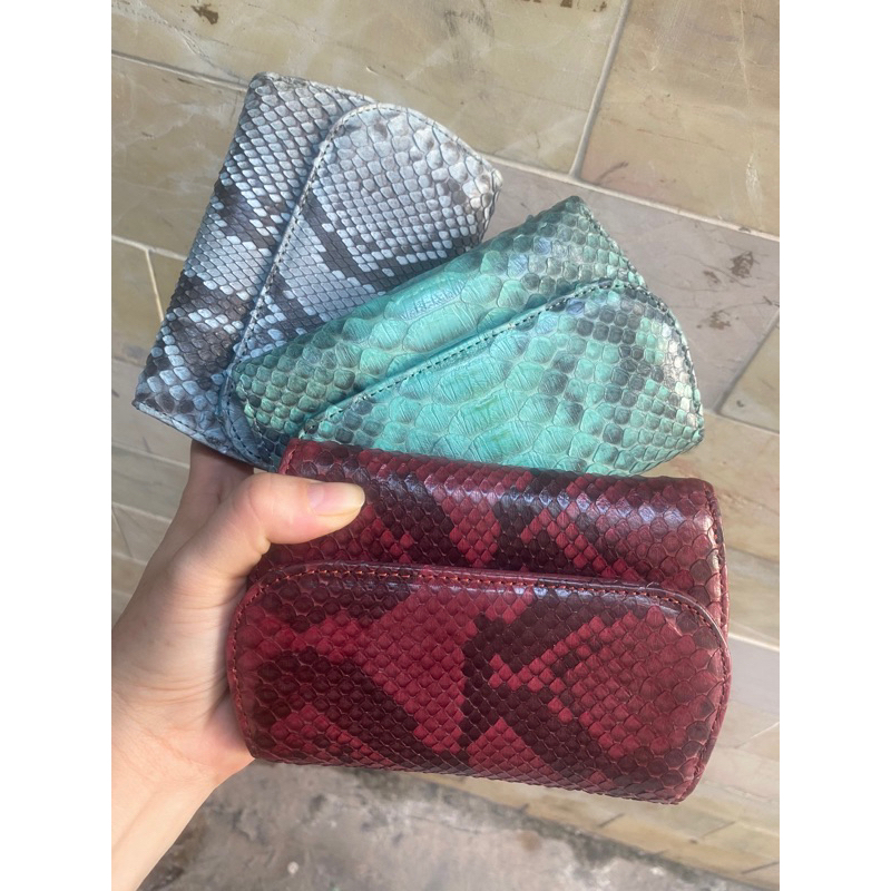 VÍ 3 GẤP MINI DA TRĂN SIZE S149 - CÁ SẤU GÒ VẤP